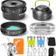 Set 16 utensilios cocina acampar con estufa plegable acero