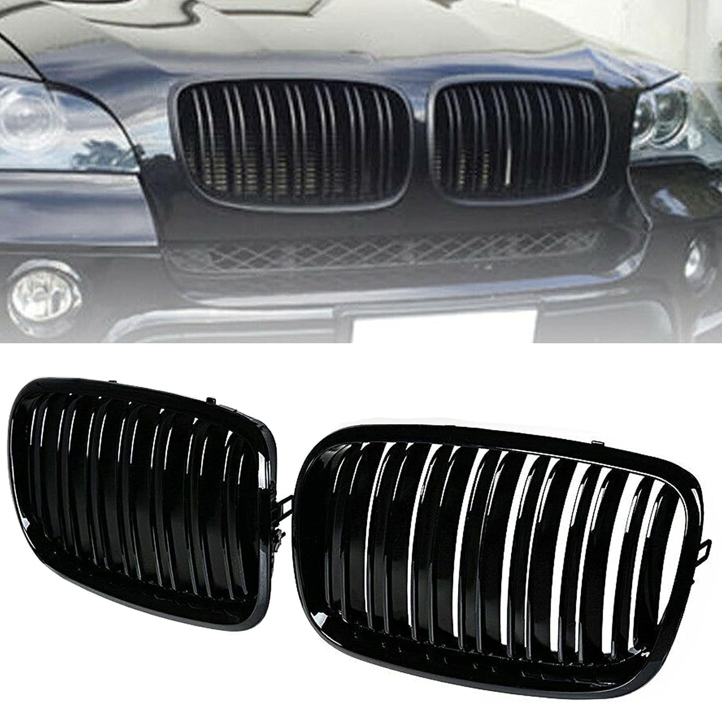 Parrilla riñón BMW X5/X6 E70/E71 07-14 negro