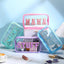 4 bolsas aseo mamá bebé transparente cremallera pastel