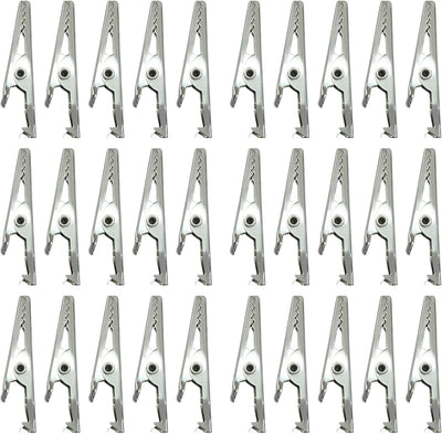 Clips cocodrilo metal 1.378" 100uds para electrónica