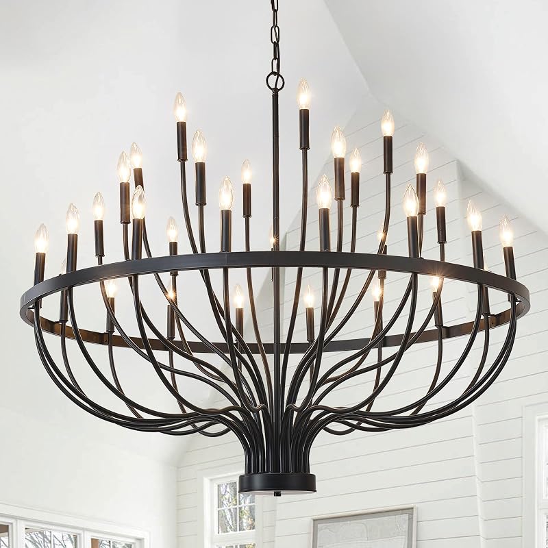 Candelabro estilo granja 48pulg 33 luces tipo vela para