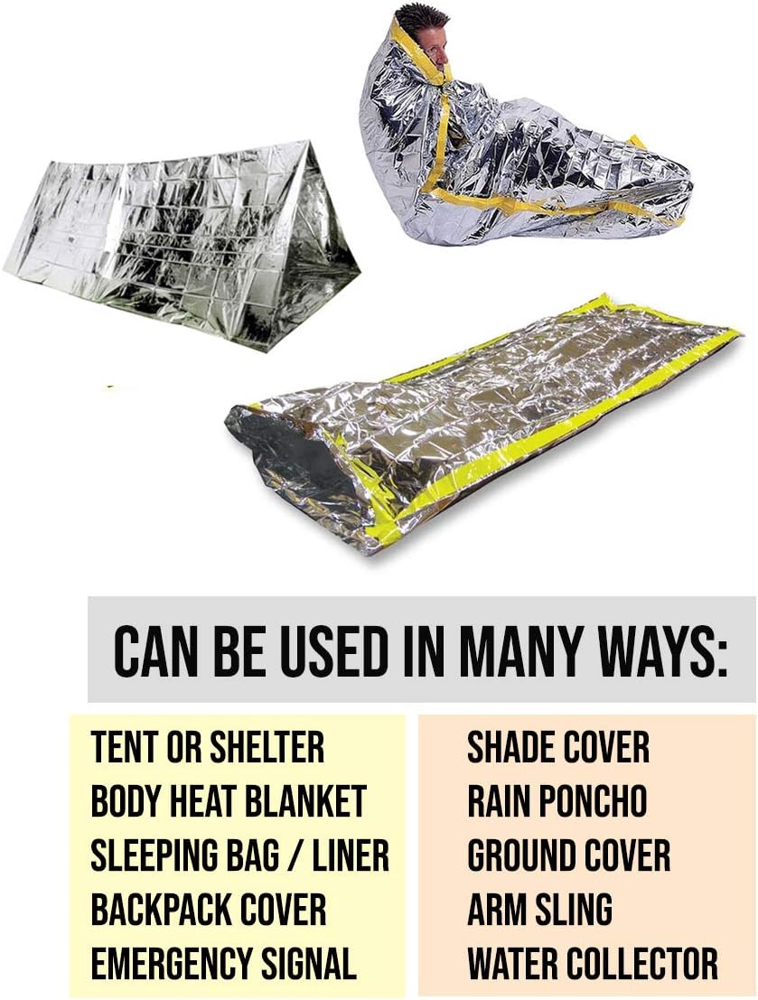 Manta térmica Mylar de emergencia para campamento y supervivencia