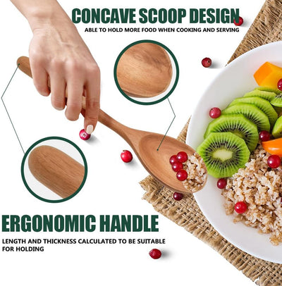 Set 2 cucharas madera cocina antiadherentes