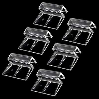 6 Clips Soporte Tapa Acuario Acrílico 0.236pulg Cubierta Vidrio