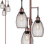 Lámpara pie industrial con bombillas LED Edison