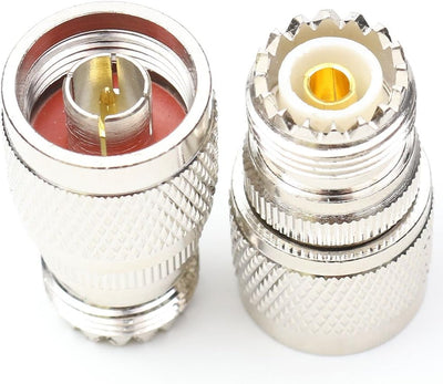 Conectores N macho a hembra UHF adaptador Pl259 a N SO239 2 pack