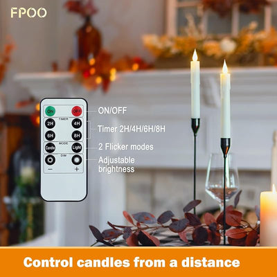 Velas LED sin llama 7pulg color marfil control remoto