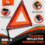 Kit triángulo seguridad carretera con 2 luces LED plegable