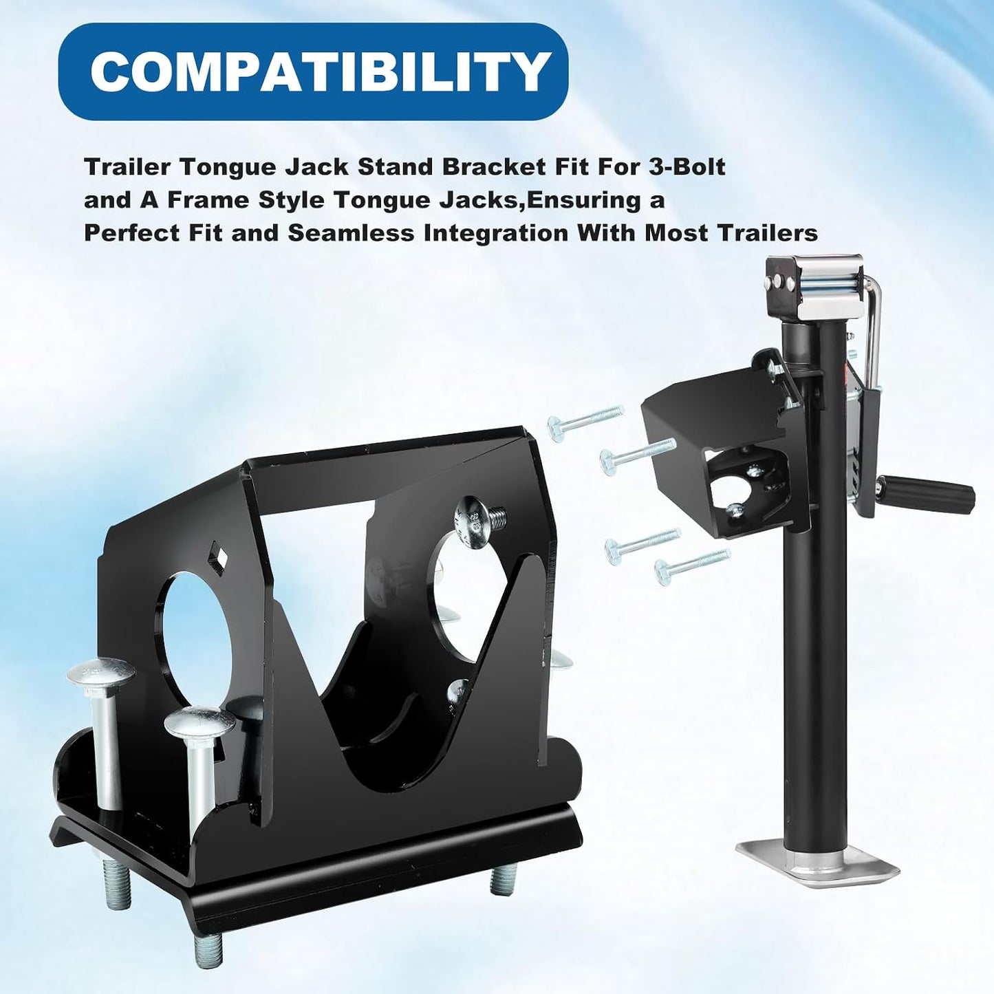 Kit soporte lengüeta remolque RV barco acero polvo