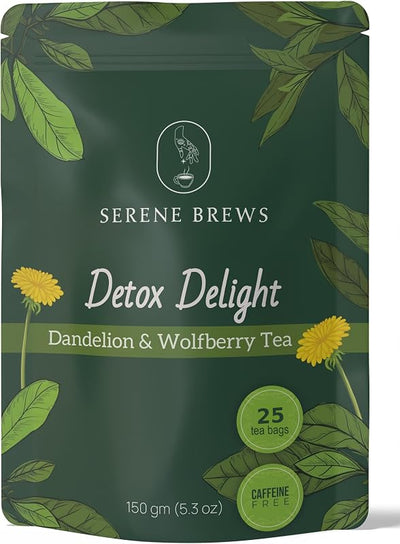 Té Wolfberry diente de león limpieza hígado 5.29oz 25 bolsas
