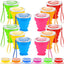 12 Tazas Silicona 7.04oz Plegables para Viajar con Tapas