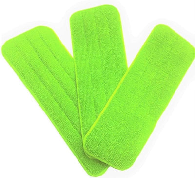 Cabezal trapeador microfibra lavable 3 pzas 16x5.5pulg
