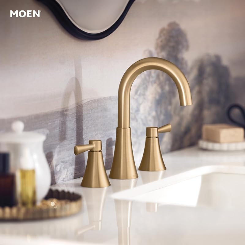 Grifo baño moderno dos manijas oro broncado 84023BZG