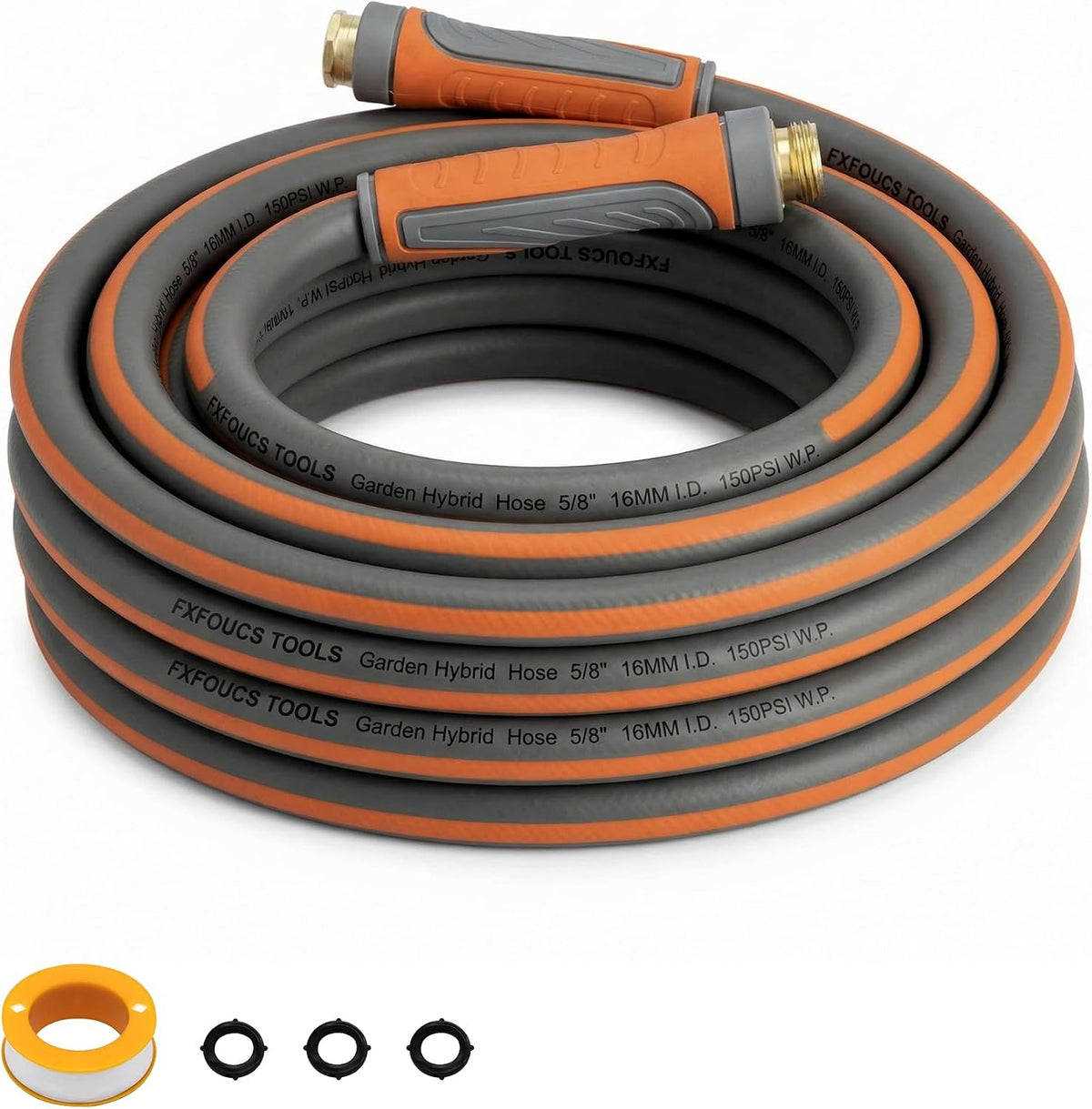 Manguera jardín reforzada 50ft 5/8pulg 600PSI polímero híbrido