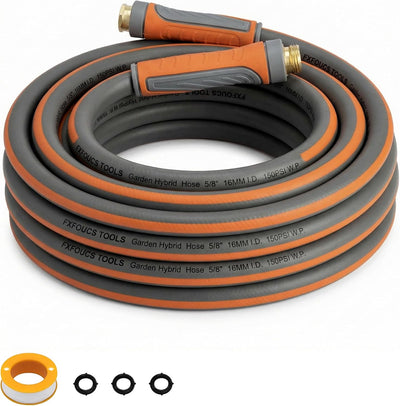 Manguera jardín reforzada 50ft 5/8pulg 600PSI polímero híbrido