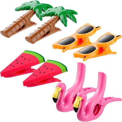 8 Clips Toalla Playa Gigante Soporte Tumbona Crucero