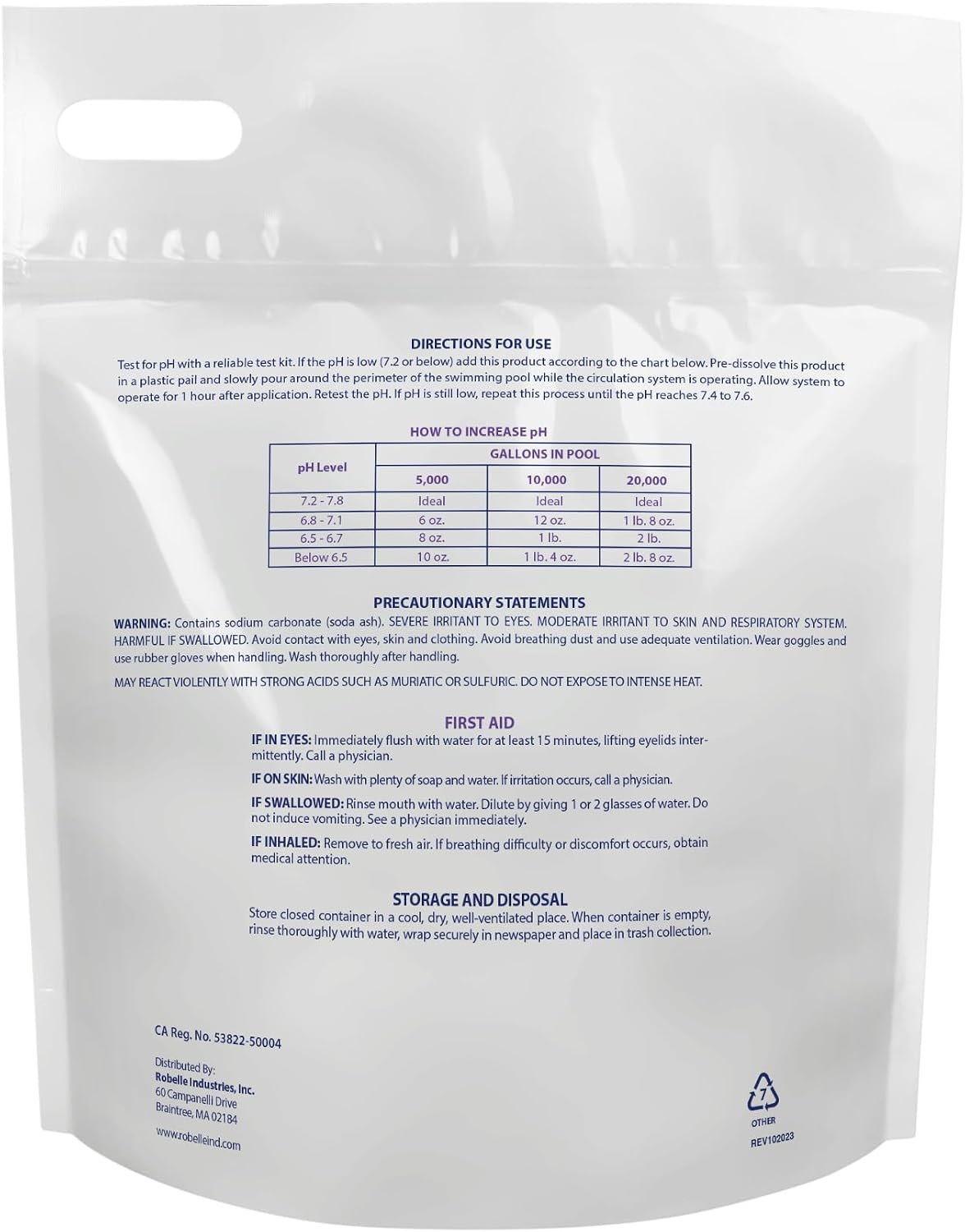 10 lb carbonato de sodio para piscinas pH superior