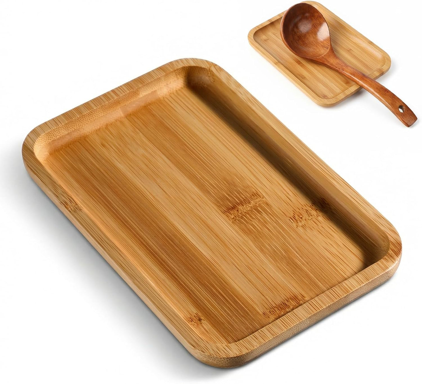 Soporte cuchara madera 7.1pulg con pies antiderrap