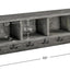 Gancho metal madera recuperada 48pulg con cubos gris pizarra
