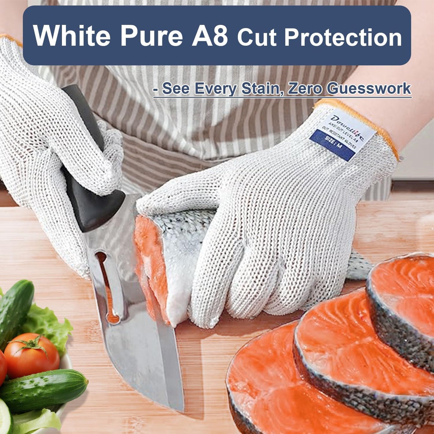Guantes seguridad corte nivel 8 alimenticio