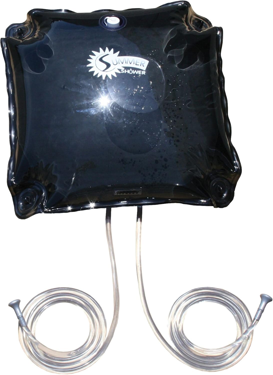 Ducha solar con espejo y válvula negro o plateado