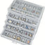 Organiz. aretes acrílico 5 cajones terciopelo gris