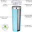 Vaso acero inox 20oz doble pared con tapa y pajita azul