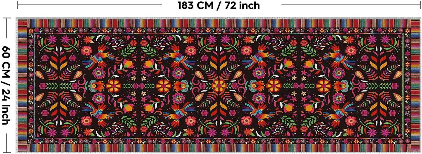 Alfombra dia de los muertos 2x6ft antiderrap