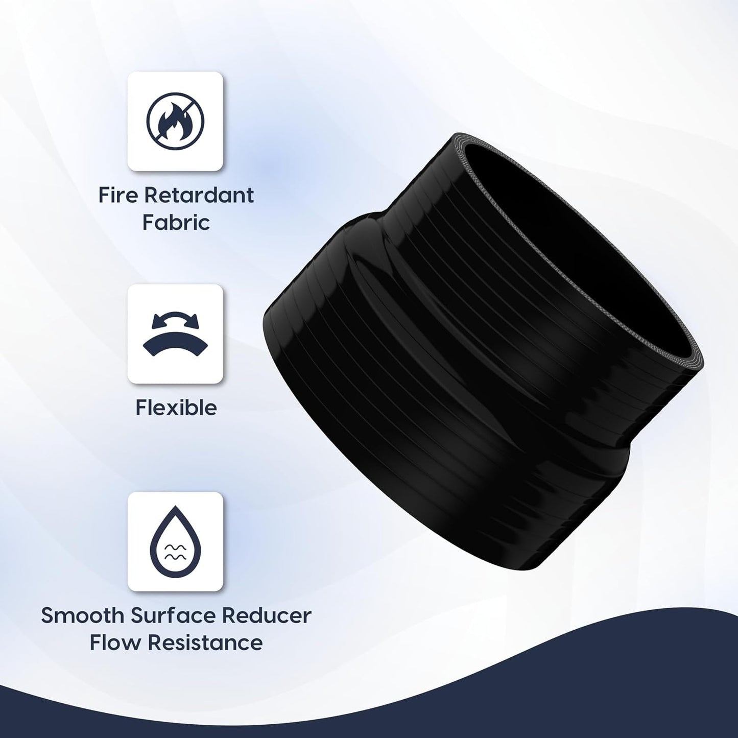 Manguera silicona reductora 3.5-4" 4 capas universal
