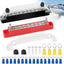 Barra bus 12V 150A 1/4" terminales anillo RV