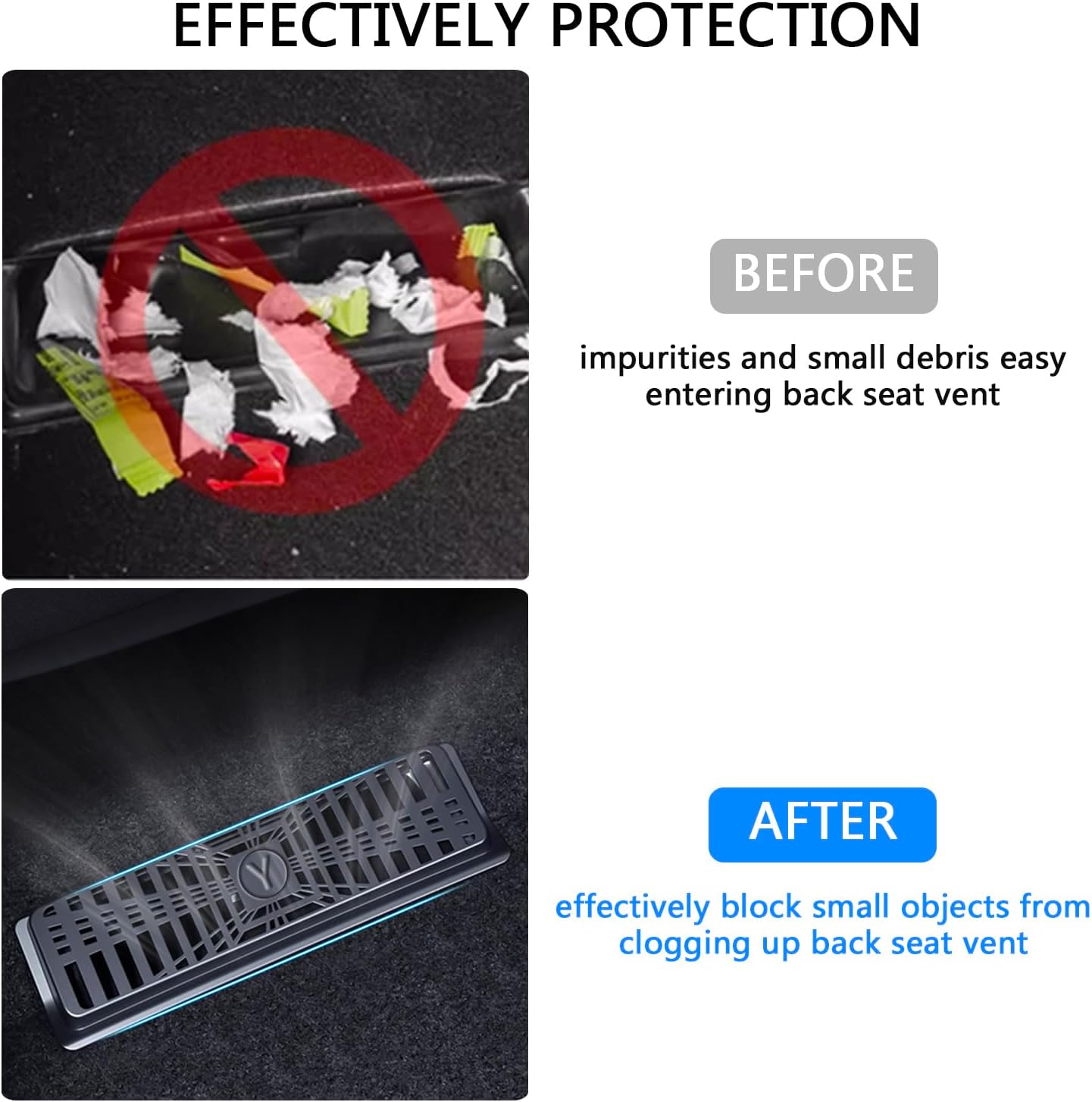 Protector rejilla asiento trasero Tesla Model Y 2025-26