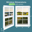 2 Ventanas Corredizas Cobertizo 24x36" Vidrio Templado Malla