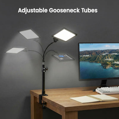 2 Luces LED Bicolor 3200-5600K para Videoconferencia y Podcast