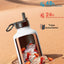 Botella agua acero inox al vacío popote 3 tapas Galaxy