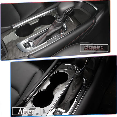 Panel cambio fibra carbono Chevy Malibu interior