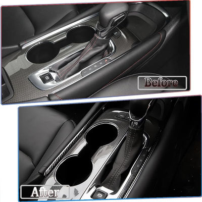 Panel cambio fibra carbono Chevy Malibu interior