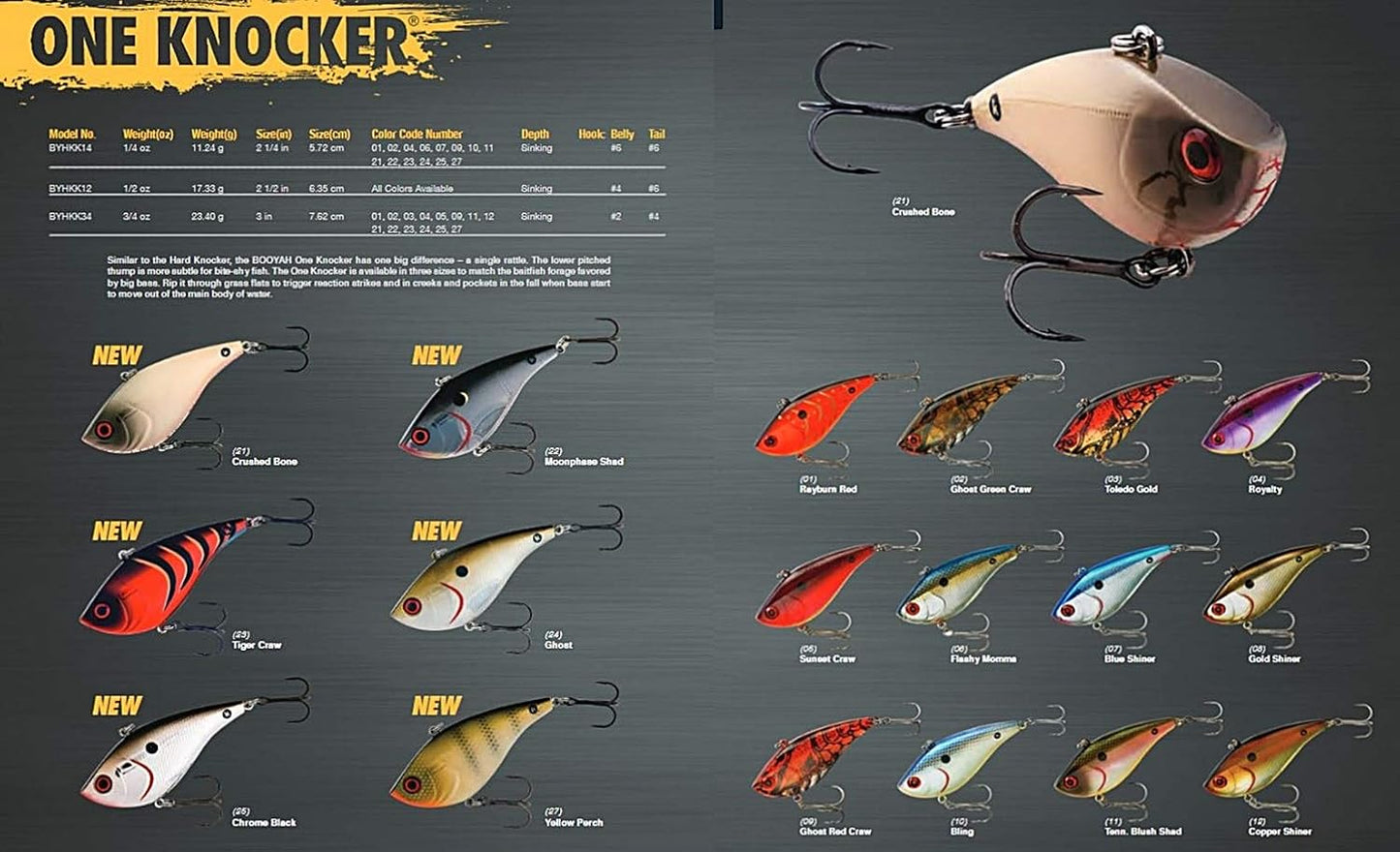 Señuelo Crankbait One Knocker para Pesca Lubina