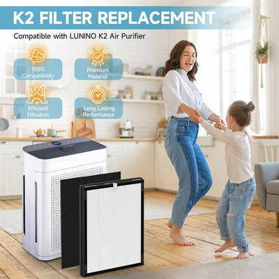 2 Filtros K2 Comp Purificador Lunino H13 True HEPA