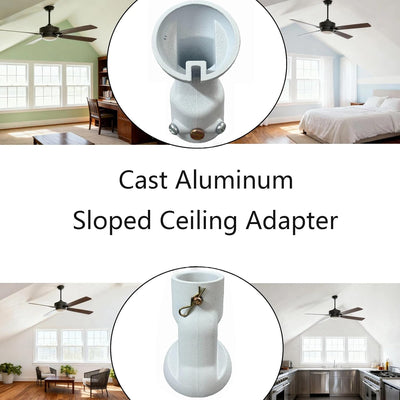 Adaptador ventilador techo inclinado kit soporte negro