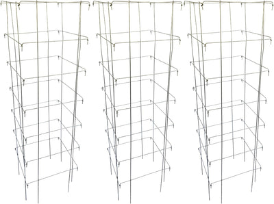 Jaula tomate acero galvanizado 18x18x58pulg plegable