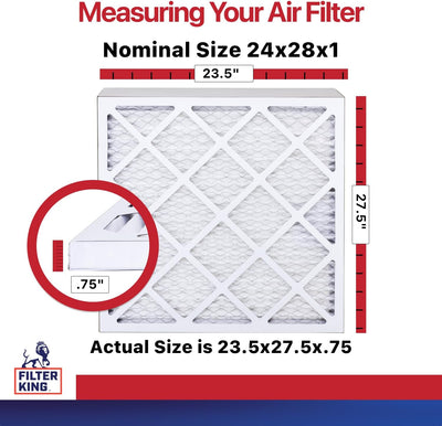Filtro aire HVAC MERV 11 plisado 24x28x1 paq 4