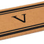 Alfombra entrada monograma V 18x30pulg borde negro