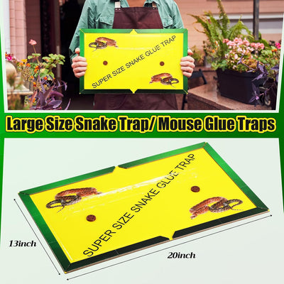 12 Trampas Pegamento Serpiente 13x20pulg Adhesiva Mejorada