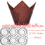 Tazas hornear tulipán marrón 2-1/4x3-3/4" anti grasas