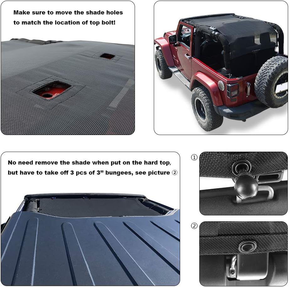 Parasol superior malla suave Jeep JKU 2007-2018 2 puertas