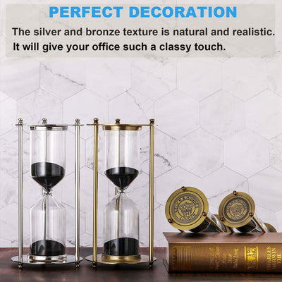Reloj arena vintage latón temporizador 15-60 min decoración