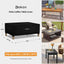 Fundas mesa café patio impermeables 48x25x18" negro