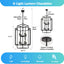 Candelabro negro 8 luces para techos altos vestíbulo