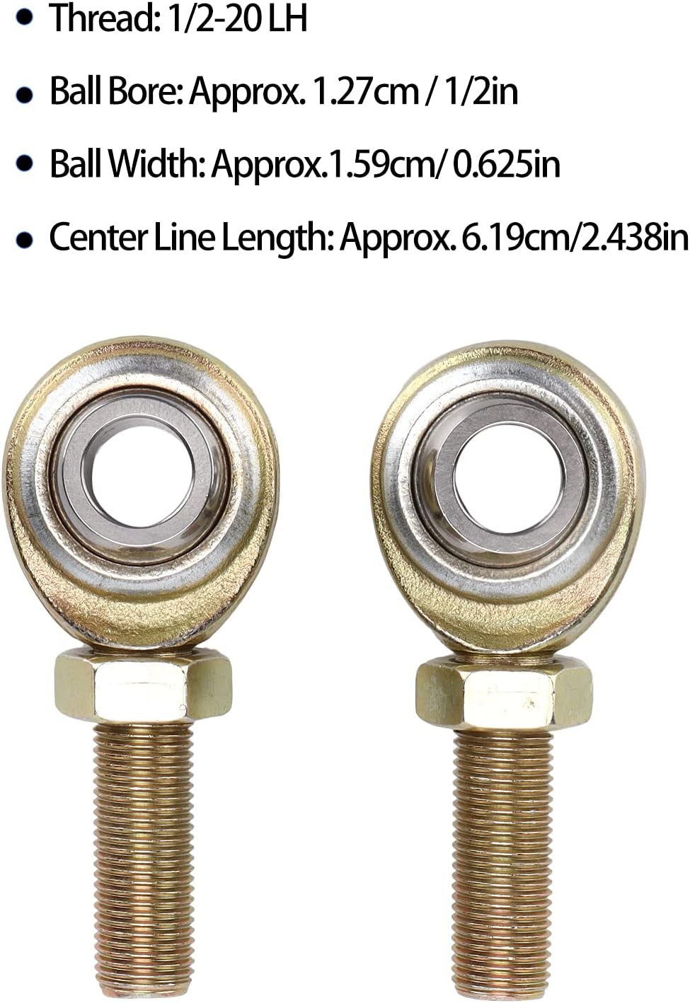 Extremos varilla Heim Joint 1/2x1/2 a 20" LH rosca universal