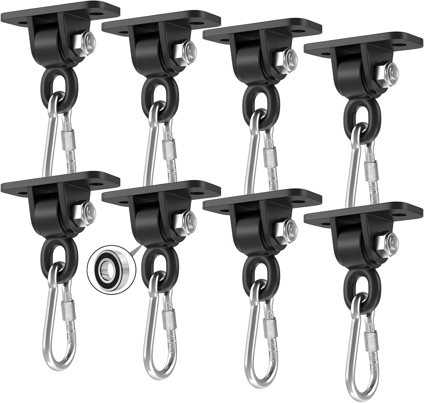 Perchas columpio resistentes con rodamiento para porche